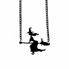 Halloween Acrylic Pendant Aluminium Curb Chain Necklaces FS-WG5E45F-01-1
