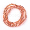 Electroplate Glass Round Beads Strands EGLA-O001-M-3mm-3