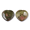 Natural  Unakite Thumb Worry Stone G-N0325-01T-2