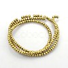 Electroplate Non-magnetic Synthetic Hematite Beads Strands G-J208G-11-2