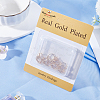 Beebeecraft 10 Pairs Brass Knot Hoop Earring Findings KK-BBC0008-51-6