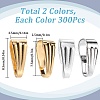 600Pcs Brass and Iron Snap on Bails FIND-SP0002-01-2