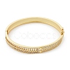 Brass Micro Pave Clear Cubic Zirconia Hinged Bangles for Women BJEW-K274-11G-4