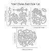 3Pcs 3 Styles Valentine's Day Theme Carbon Steel Cutting Dies Stencils DIY-WH0309-646-6