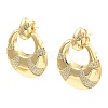 Rack Plating Brass Micro Pave Clear Cubic Zirconia Dangle Stud Earrings EJEW-M223-10G-1