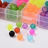Frosted Round Transparent Glass Beads GLAA-X0007-10mm-B-2