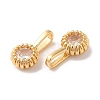 Brass with Glass Charms KK-G465-51G-01-2