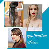 6Pcs 6 Styles Stainless Steel Punk Tassel Hair Clips Hair Extension Chain Clasps MRMJ-NB0001-18-6