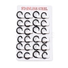 304 Stainless Steel Huggie Hoop Earrings EJEW-O087-06F-3
