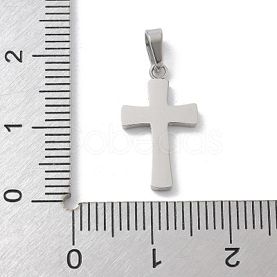 304 Stainless Steel Micro Pave Cubic Zirconia Pendants STAS-Z107-08P-09-1