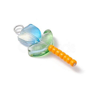 Glass Pendants PALLOY-JF03419-01-1