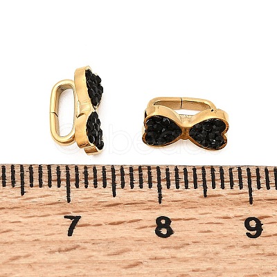 304 Stainless Steel Rhinestone Watch Band Charms STAS-P431-39A-G-1