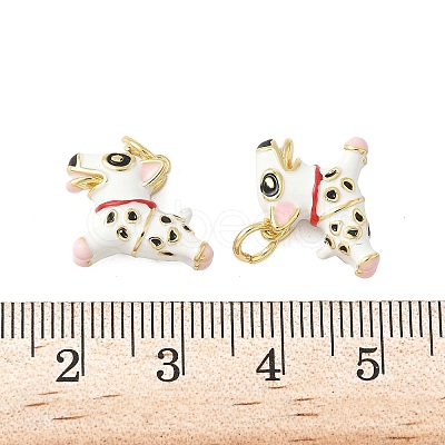 Brass Enamel Charms KK-C110-07G-1