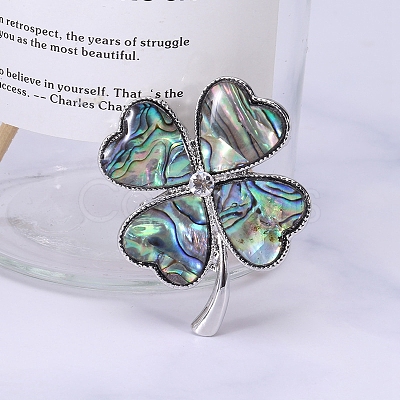 Saint Patrick's Day Shell Brooch PW-WG96978-01-1