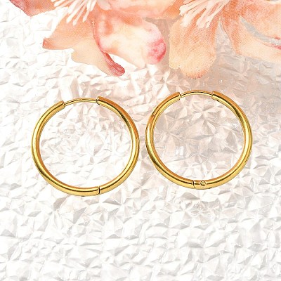 304 Stainless Steel Hoop Earrings for Women EJEW-M068-15F-G-1