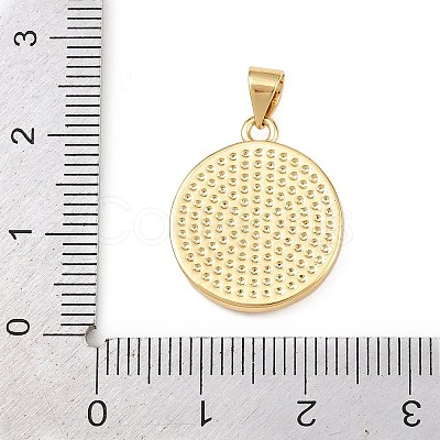Natural White Shell Flat Round Pendants KK-F919-42C-G-1
