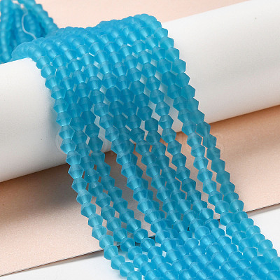 Imitate Austrian Crystal Frosted Glass Beads Strands LS-EGLA-A039-T6mm-MD19-1