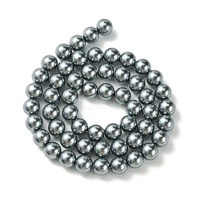 Eco-Friendly Dyed Glass Pearl Round Beads Strands HY-A002-8mm-RB077-1