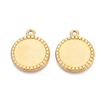 304 Stainless Steel Pendant Cabochon Settings STAS-N108-69G-1