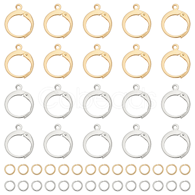 80Pcs 304 Stainless Steel Leverback Earring Findings DIY-ME0001-05-1