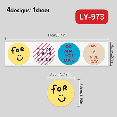 Leeter Roud Roll Stickers DIY-M070-05B-1
