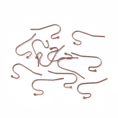 Brass Earring Hooks for Earring Designs KK-M142-01R-RS-1