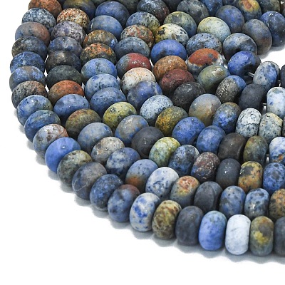 Natural Dumortierite Beads Strands G-P575-A48-8x5mm-1
