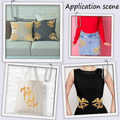 2Pcs Cloud Clothing Computerized Embroidery Cloth Iron on/Sew on Patches DIY-GF0012-97A-1
