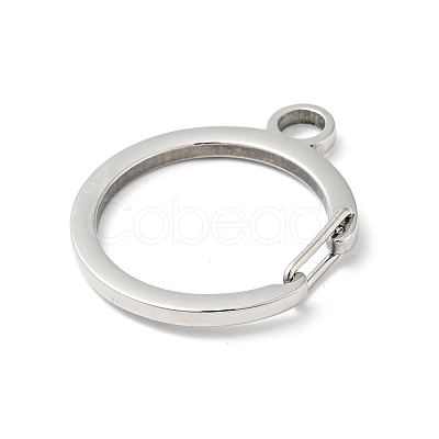 Non-Tarnish 304 Stainless Steel Gate Snap Key Clasps STAS-C056-09P-1