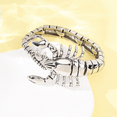304 Stainless Steel Link Chain Bracelets for Women Men BJEW-P386-05AS-1