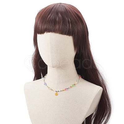 Glass Seed Beaded Necklaces NJEW-JN04261-1