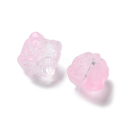 Baking Paint Transparent Glass Beads GLAA-C035-01F-1