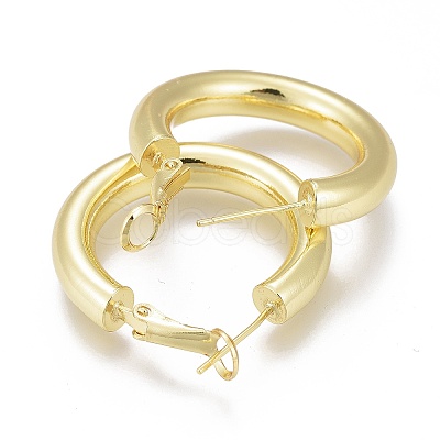 Brass Hoop Earrings X-EJEW-I250-01B-1