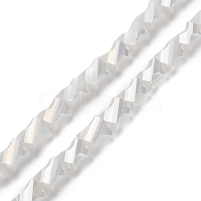 Electroplated Glass Beads Strands GLAA-G092-A-03-1