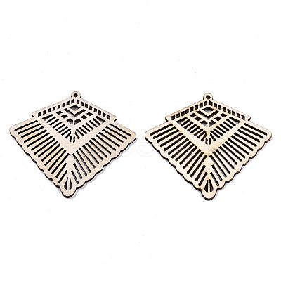 Undyed Natural Wooden Big Pendants LS-X-WOOD-N007-033-1