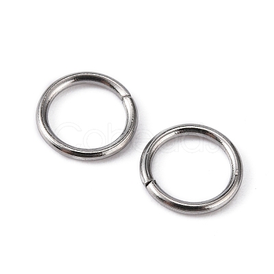 Tarnish Resistant 304 Stainless Steel Open Jump Rings STAS-Q186-02-8x1mm-1