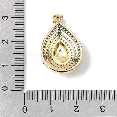 Brass Micro Pave Cubic Zirconia Pendants KK-H267-002G-02-1