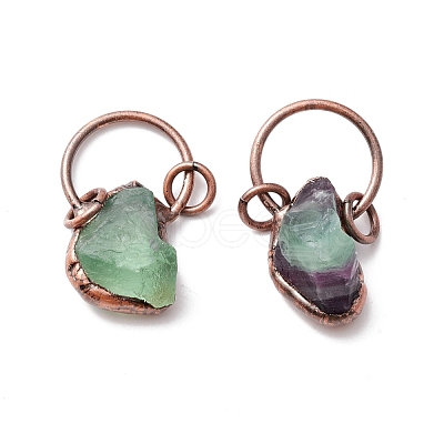 Natural Fluorite Pendants G-M383-26B-1