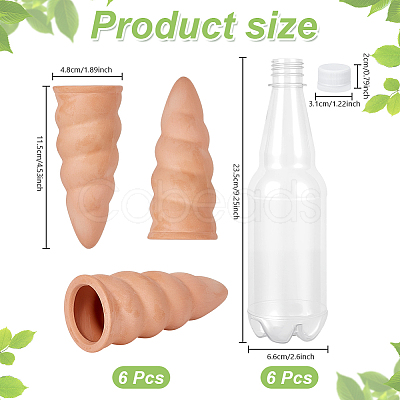 6Pcs PET Plastic Bottle with Screw Lid AJEW-NB0009-02A-1