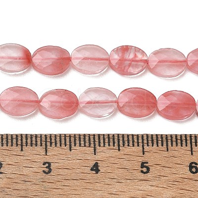 Synthetic Cherry Quartz Glass Beads Strands G-H349-A01-27-1