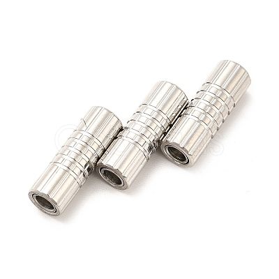Tarnish Resistant 304 Stainless Steel Magnetic Clasps with Glue-in Ends STAS-K006-3mm-33C-1
