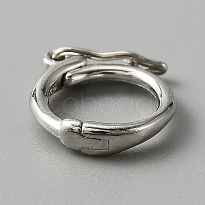 Anti-Tarnish 925 Sterling Silver Twister Clasp FIND-WH0126-77P-1