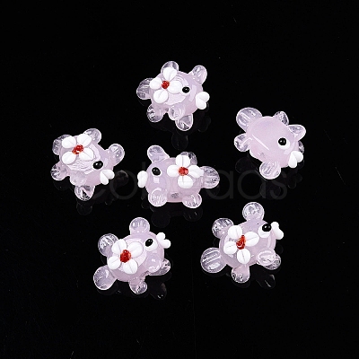 Handmade Lampwork Bumpy Beads Strands LAMP-T021-25B-1