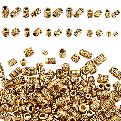 120Pcs 12 Styles Tibetan Style Alloy Beads FIND-AR0004-67-1