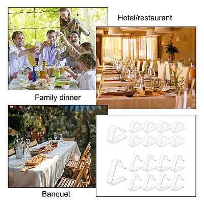 48Pcs 2 Style Transparent Plastic Tablecloth Clips AJEW-GL0002-08-1