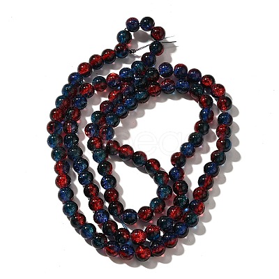 Crackle Glass Beads Strands X1-CCG-C002-8mm-10-1