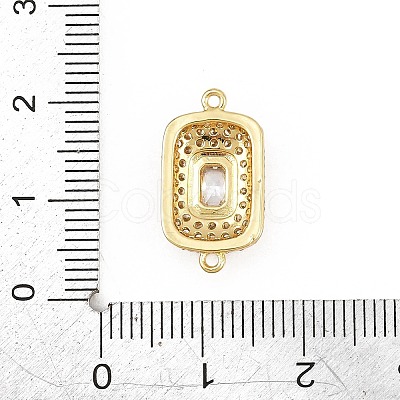 Brass Micro Pave Cubic Zirconia Connector Charms CU-CBAAB9C-01G-02-1