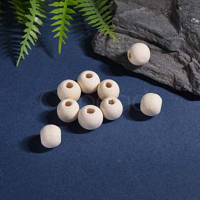 Unfinished Wood Beads X-WOOD-R196-12mm-LF-1