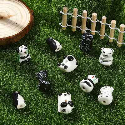 10Pcs 5 Styles Handmade Porcelain Beads PORC-CJ0001-41-1
