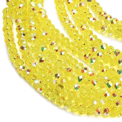 Electroplate Glass Beads Strands GL-CBAA615-03D-1